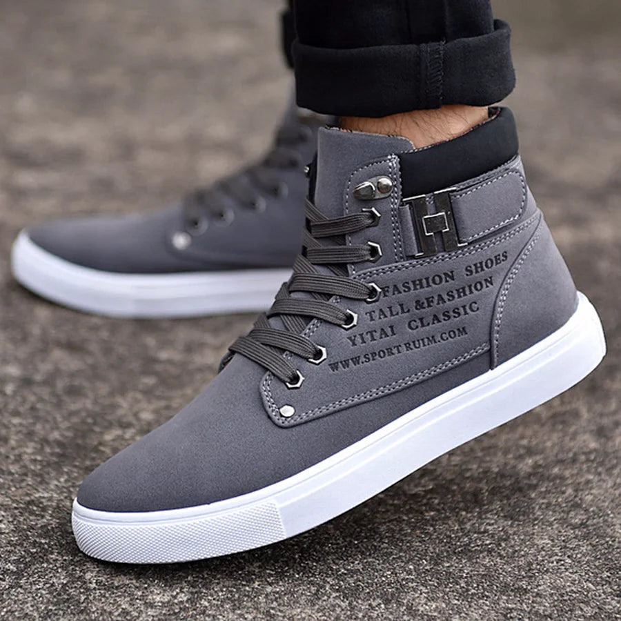 Visco Men Vulcanized Shoes Spring/Autumn Male High Quality England Frosted Suede Casual Green Footwear Winter Comfortable Large Size