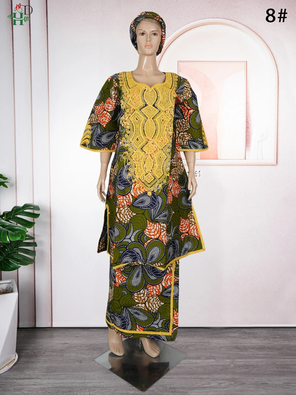 Maxy H&D African FOR Women Traditional Outfit Dashiki Wax Dresses Plus Size Embroidery Robe Party Evening Gown Turkey Clothing
