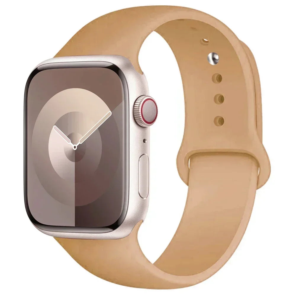 Maxy Silicone Band For Apple Watch strap 44mm 45mm 40mm 41mm 42-46mm sport bracelet iwatch series 8 7 6 5 4 9 10 11 SE-Ultra 2/3 49mm