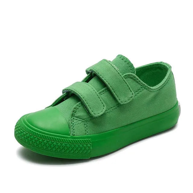 Students Canvas Shoes Breathable Boys Girls Sports Shoes Fashion Candy Sneakers Kindergarten Kids Toddler Shoes Sapato Infantil