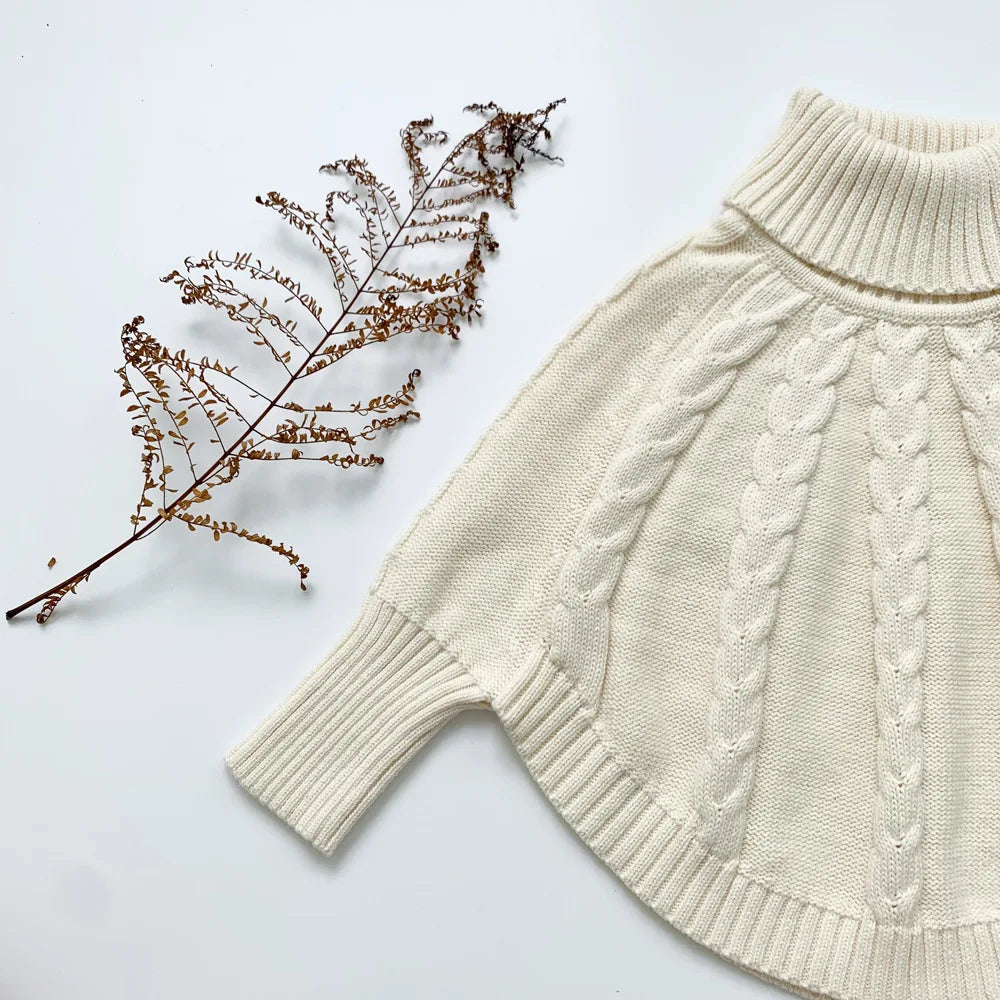 New 2021 Autumn  Kids Girls Long Sleeve Girls' Cloak Thick Thread  Twist Cloak Toddler Girl Sweaters  Winter Clothes for Girls