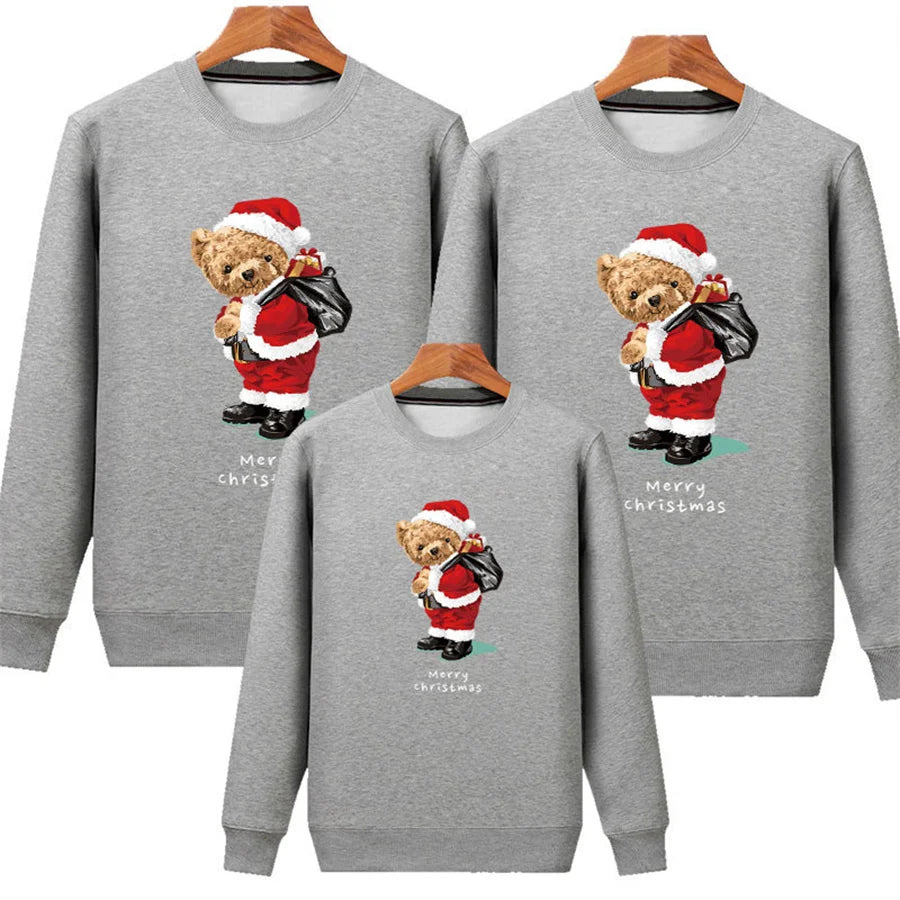 Family Christmas Sweaters Cute Deer Print Jersey Navidad Familia Pijama Christmas Couple Clothes Baby Family Matching Outfits