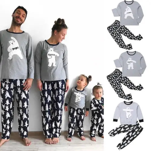 Maxy Matching Family 2PCS/1PCS Pajamas Set, Family Sleepwear Collection Christmas Sleepwear Nightwear Long Pajamas Set