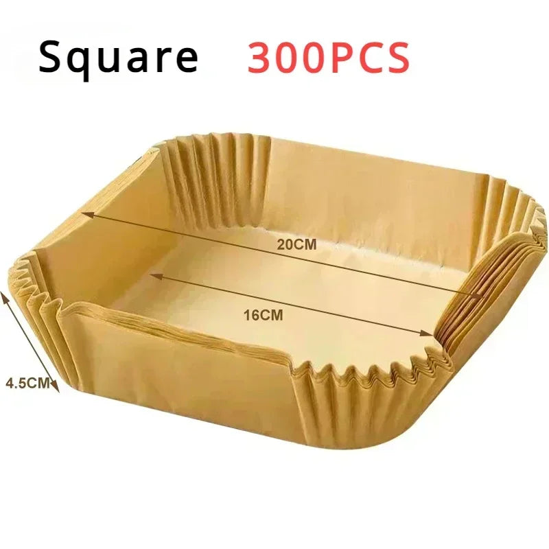 Maxy 23CM Air Fryer Disposable Baking Paper Liner Non-Stick Mat Steamer Square Round Parchment for Microwave Oven Kitchen Cookers