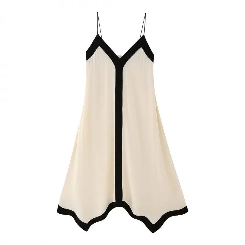 Maxy New Patchwork Sling Dress Women Sexy Summer V-neck Midi Beach Dresses Female Backless Sleeveless Vacation Long Dresses