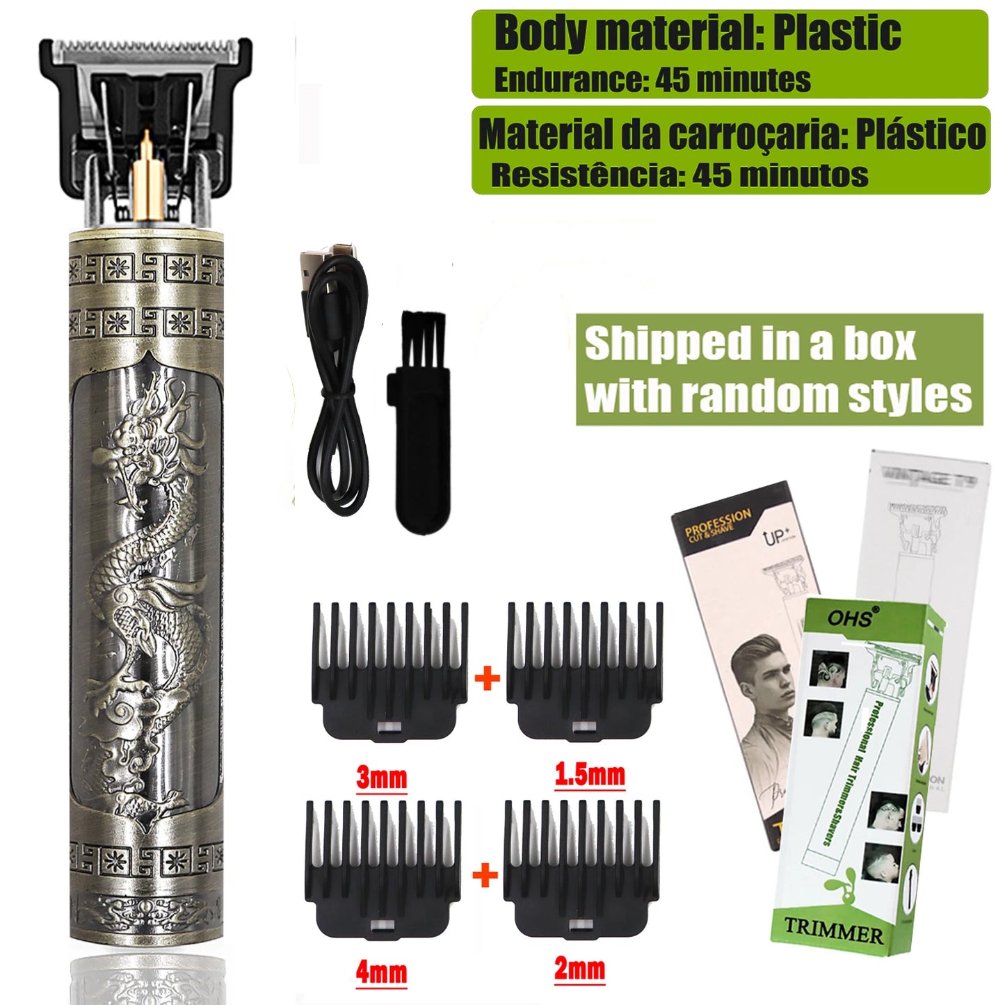 Maxy Vintage T9 Hair Clipper Beard Shaving Body Hair Trimmer Clippers Electric Men Haircut Machine 0mm Barber Shaver