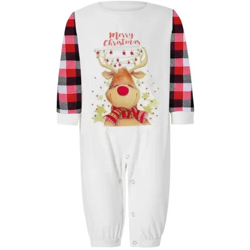 Momsey 2024 Christmas Family Matching Pajamas Sets Cute Daddy Mommy and Me Xmas Pj's Clothes Father Mother Kid Baby & Dog Sleepwear