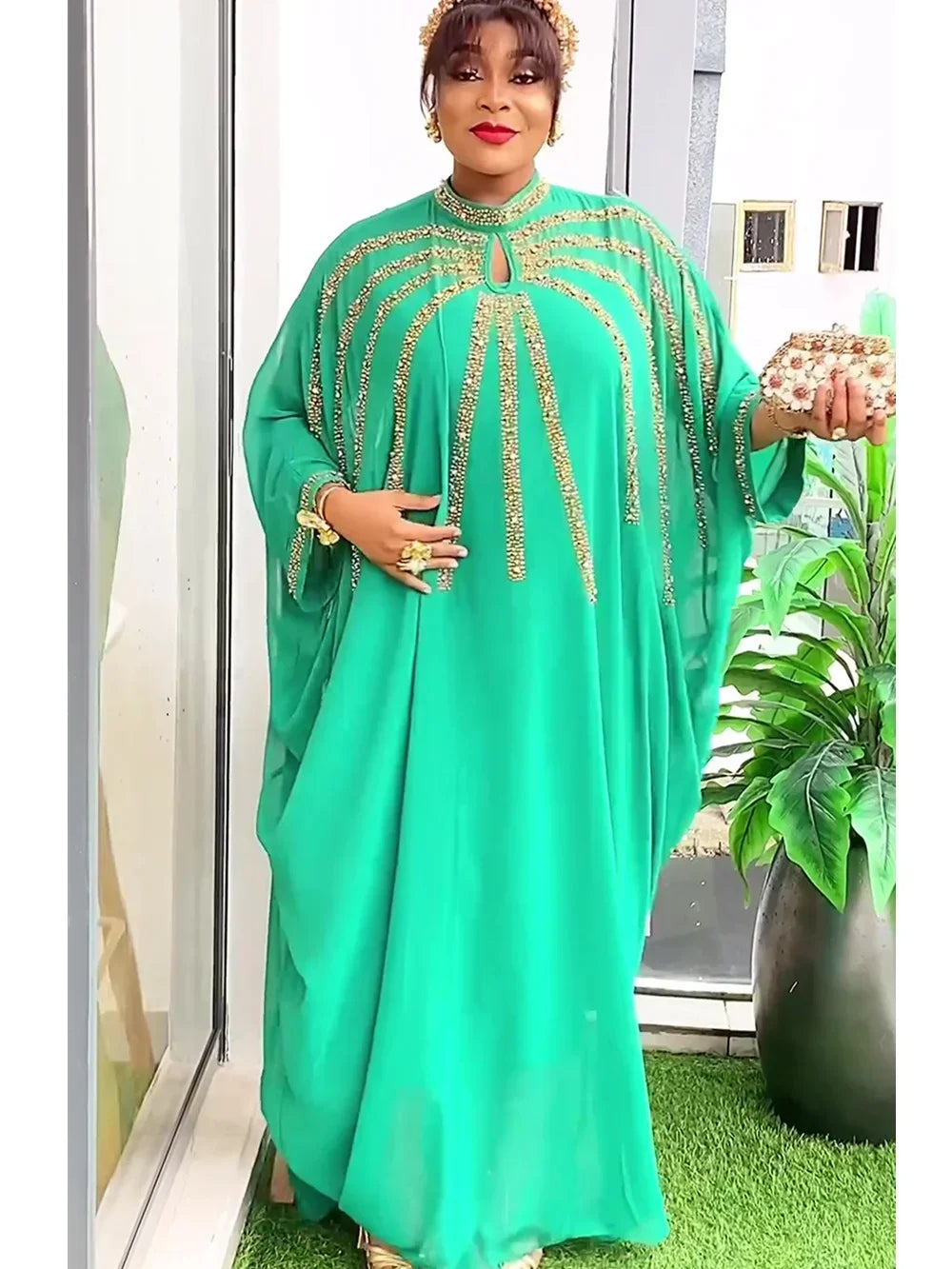 Gracy For Women Dubai Luxury African Muslim Fashion Dress Caftan Marocain Evening Party Dresses Boubou Robe Djellaba Femme