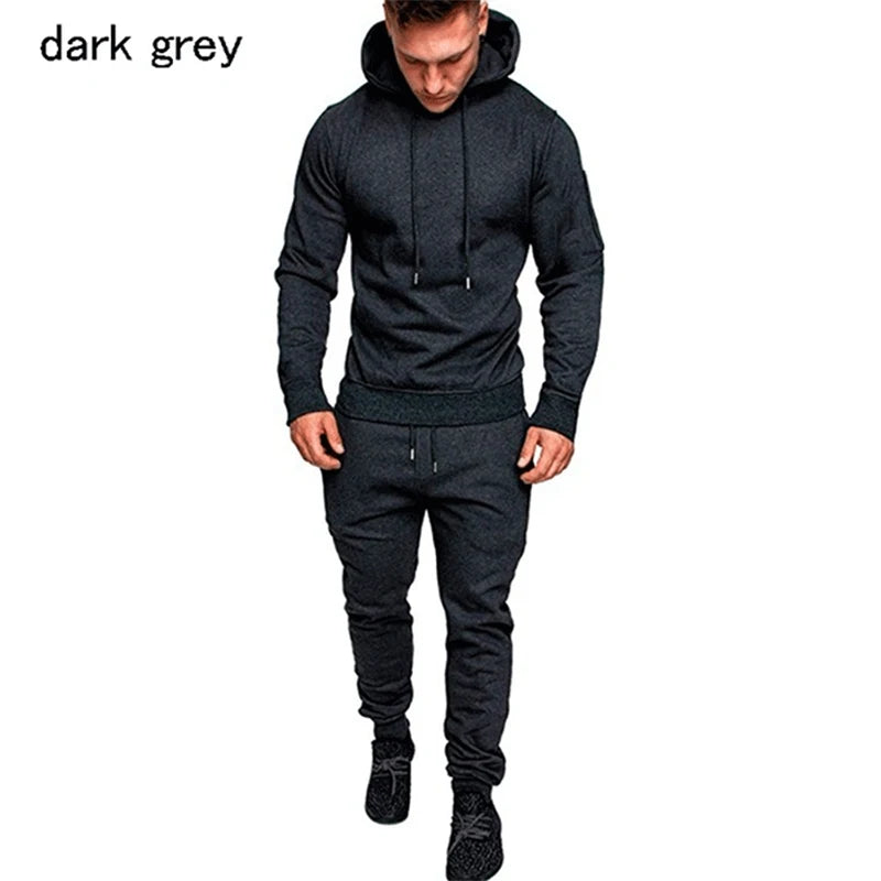 Visco Men's Clothing Fashion Tracksuits Sports Wear Camo Jogging Suits Hooded Tracksuit Set Clothes Hoodies+Sweatpants SweatSuits