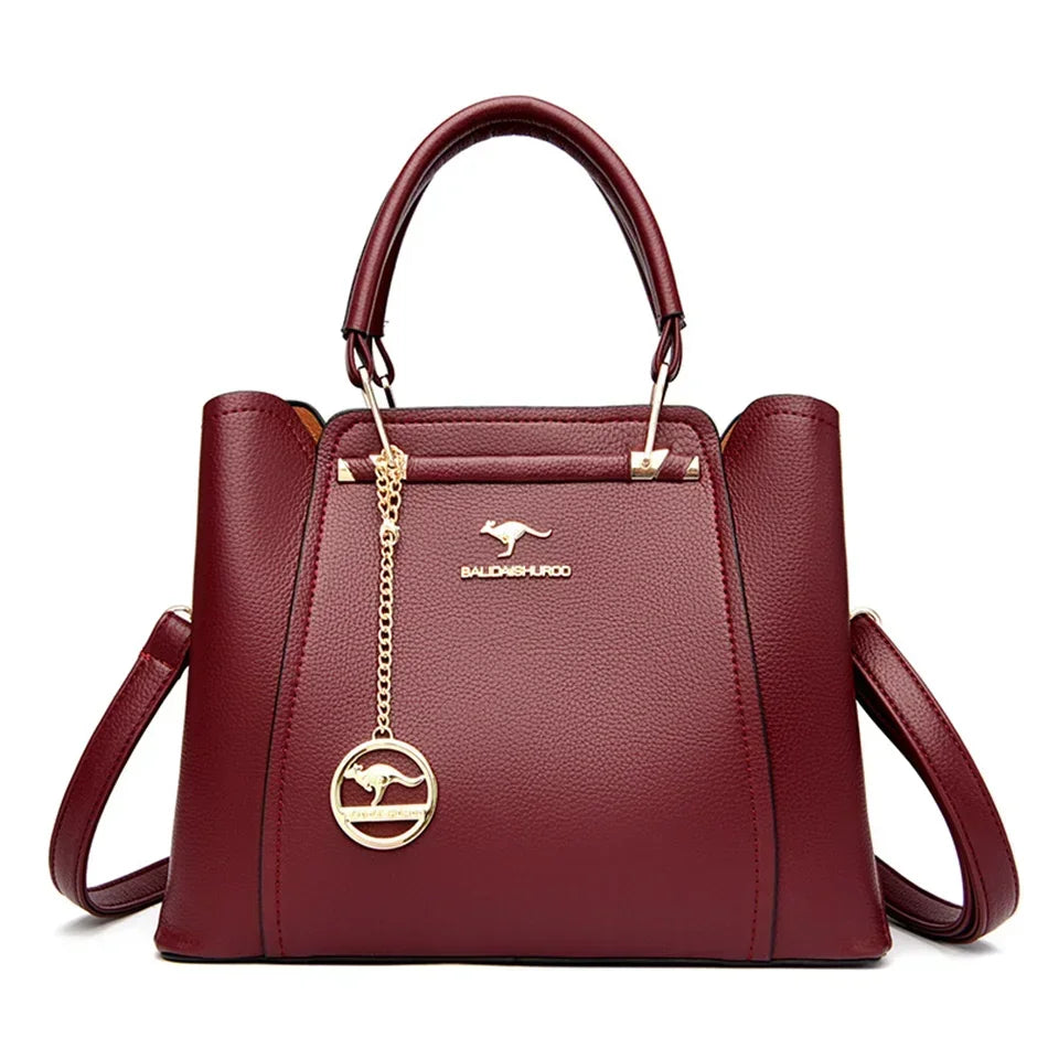 Maxy 3 Layers Large Capacity Women Tote Bag Soft Leather Luxury Handbags Women Bags Designer Solid Color Crossbody Bag Hand Bags