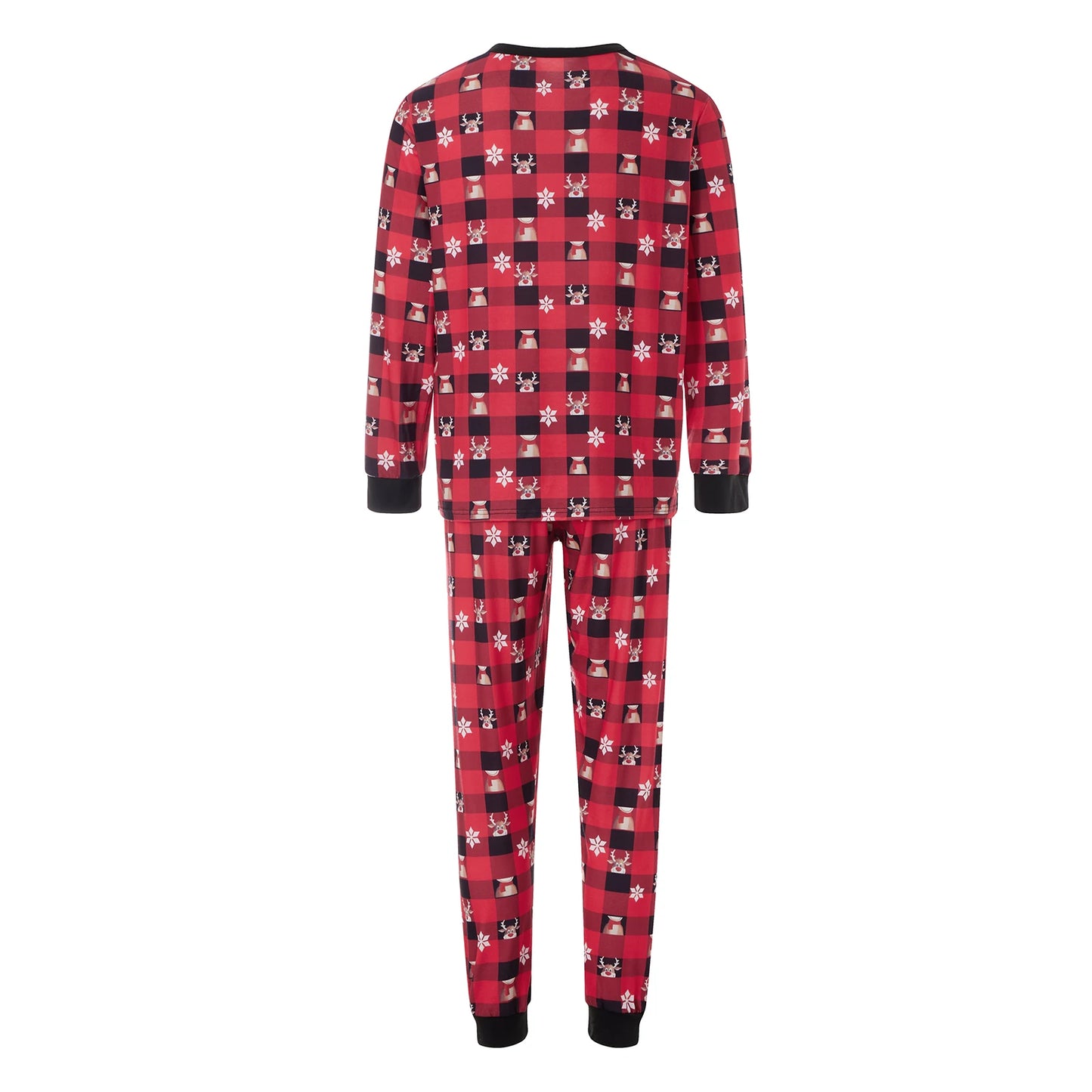 Max Family Matching Christmas Pajamas Clothes Deer Plaid Print Long Sleeve T-shirts Pants Baby Rompe Sleepwear New Year Outfits