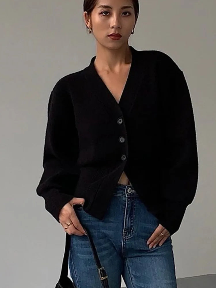 Gacy Sweater Cardigan Coat Women New Korean Fashion Casual Elegant Long Sleeve Knitted Tops Knitwear Outwear Pull Femme