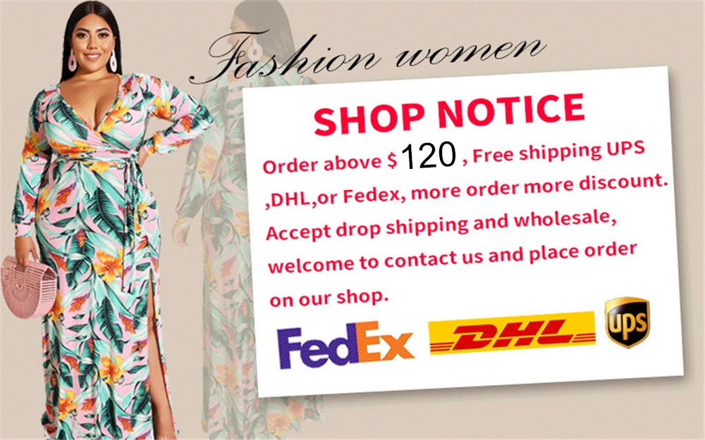 Maxy Plus Size Fall Clothing Women Long Sleeve Fashion High Slit Split Sexy Hollow Out Long Maxy Dress