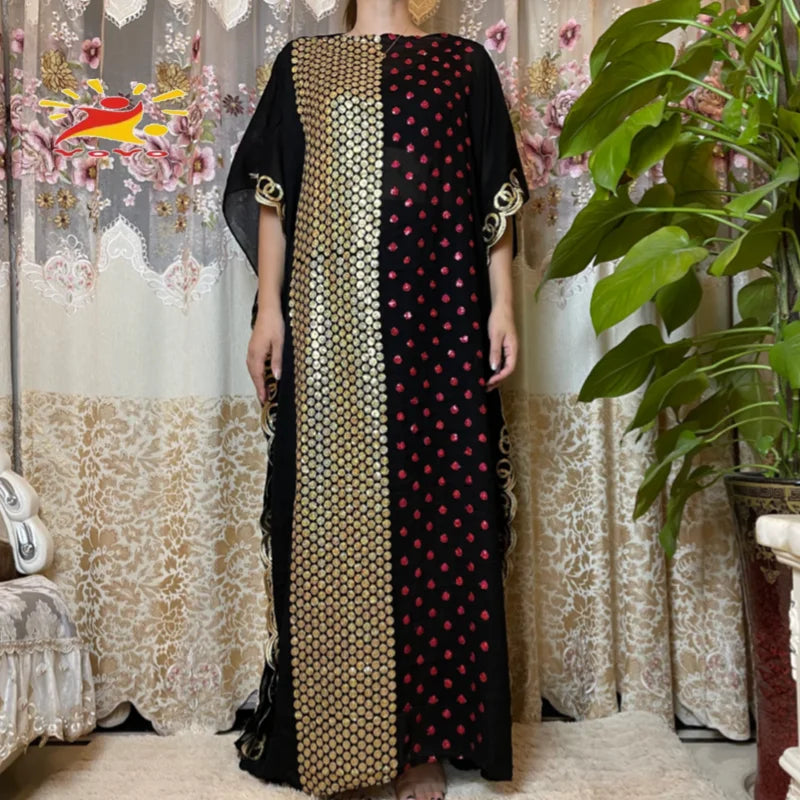 Gracy Dresses African Caftan Rose Sequins Embroidery Shinning Dubai Party Elegant Islamic Clothing