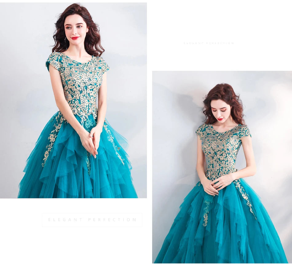 Macy Maternity Appliques Beaded Party Prom Dresses Ball Gown Long Sweetheart Evening Gowns