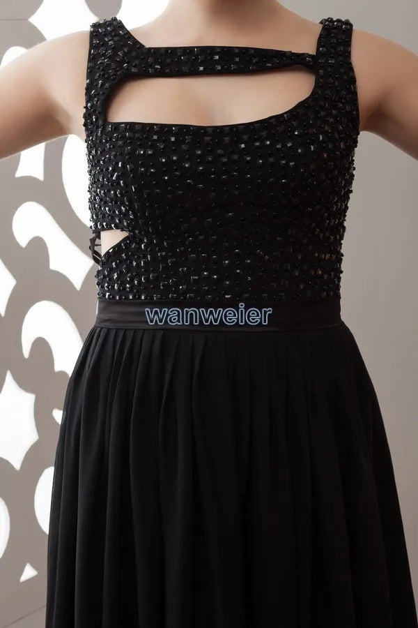 Macy 2014 hot sale new design custom color/size beading evening gown black long plus size evening dress