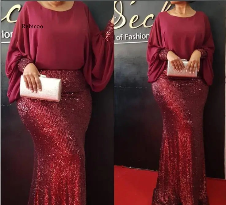 Babs Elegant Dresses for Women New Fashion Ladies Evening Party Gowns Outfit Sequin Dress