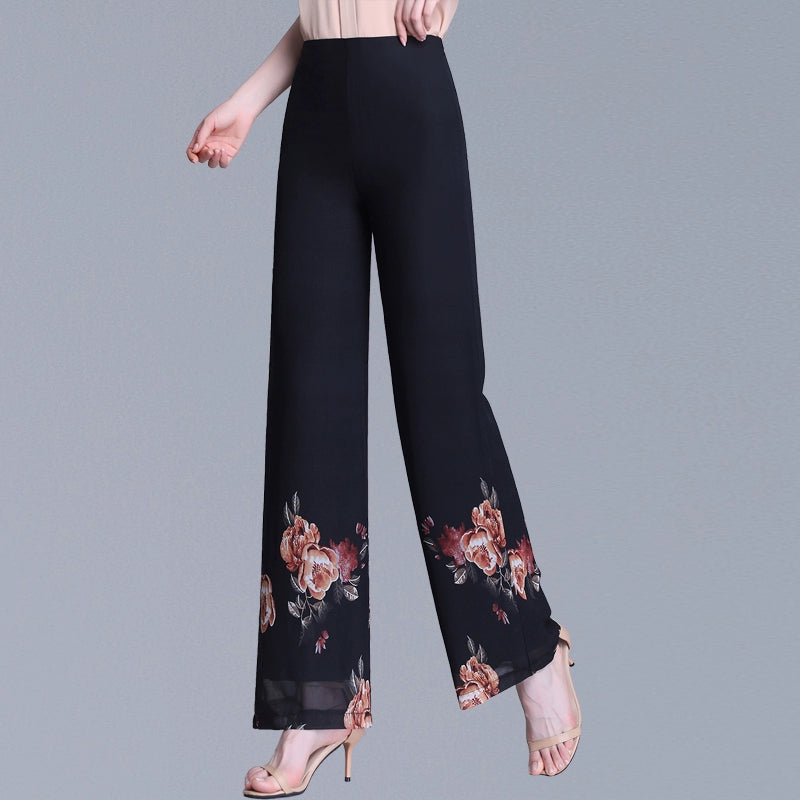 Maxy Double-Layer Chiffon High Waist Loose Square Dance Loose Pants