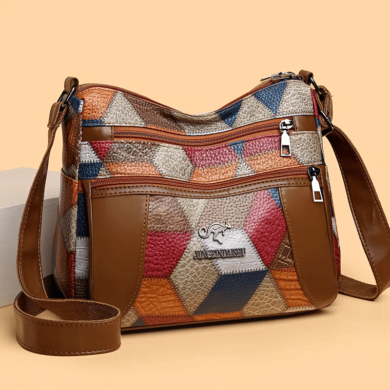 Maxy Multi-Layer Large Capacity Neutral Casual Shoulder Leather Women Bag