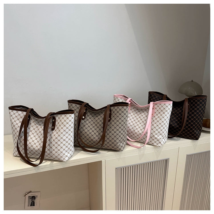 Maxy Retro Print Spring Big Bag New Trendy Beautiful Korean Style Women's Bag Shoulder Bag Commuter Large Capacity Tote Bag
