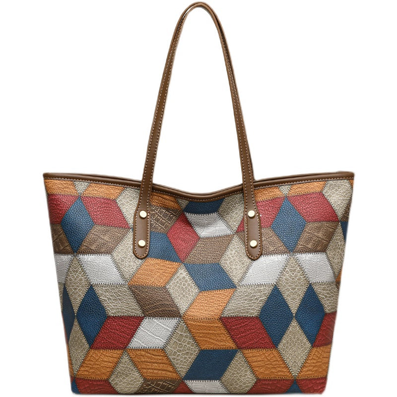Maxy Texture Soft Leather Big Bag Female Spring/Summer New Arrival Large Capacity Shoulder Bag Fancy Tote Versatile Handbag