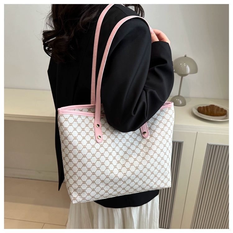 Maxy Retro Print Spring Big Bag New Trendy Beautiful Korean Style Women's Bag Shoulder Bag Commuter Large Capacity Tote Bag