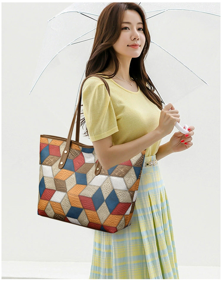 Maxy Texture Soft Leather Big Bag Female Spring/Summer New Arrival Large Capacity Shoulder Bag Fancy Tote Versatile Handbag