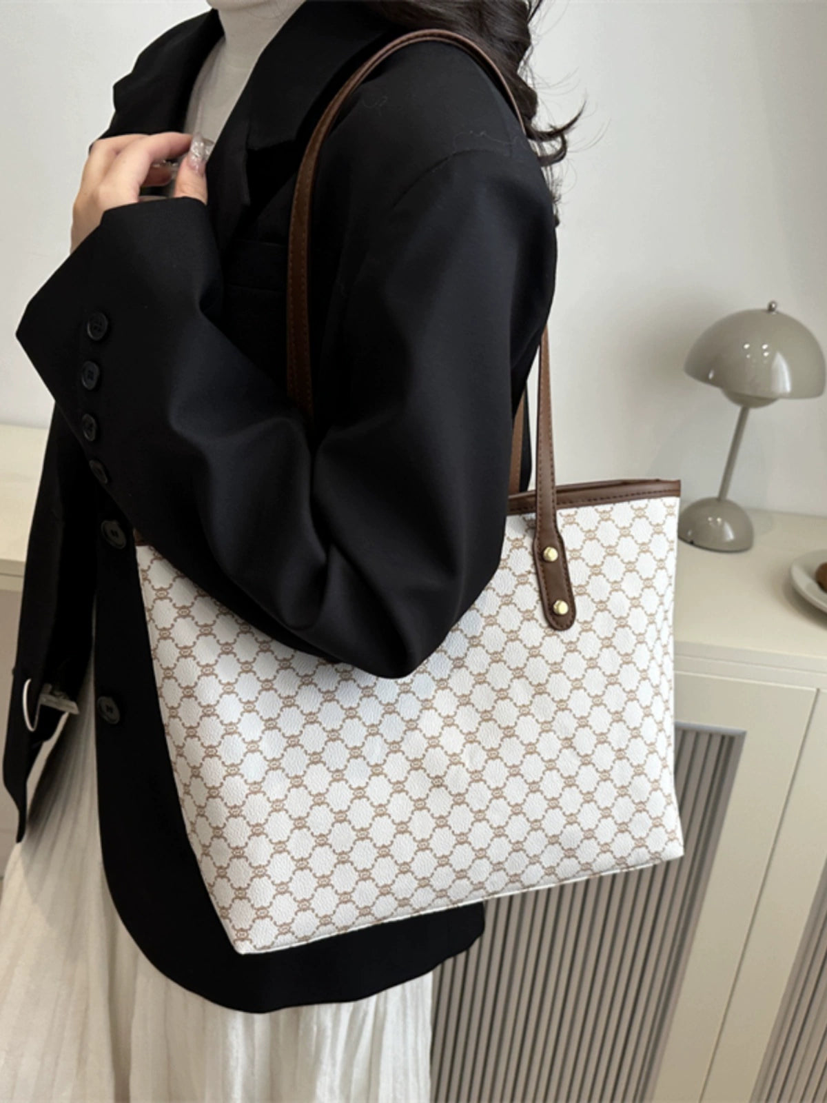 Maxy Retro Print Spring Big Bag New Trendy Beautiful Korean Style Women's Bag Shoulder Bag Commuter Large Capacity Tote Bag