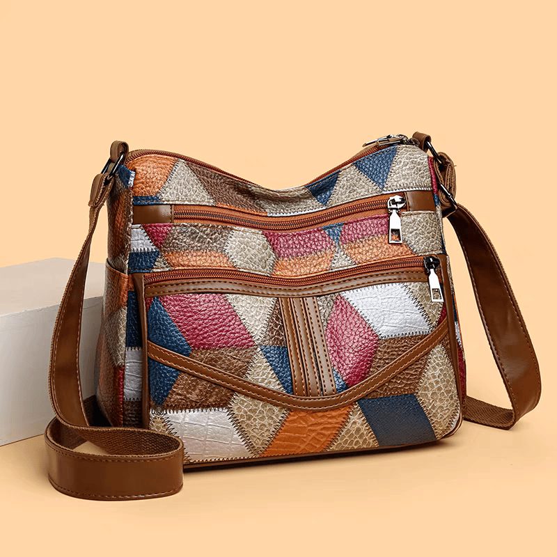 Maxy Multi-Layer Large Capacity Neutral Casual Shoulder Leather Women Bag