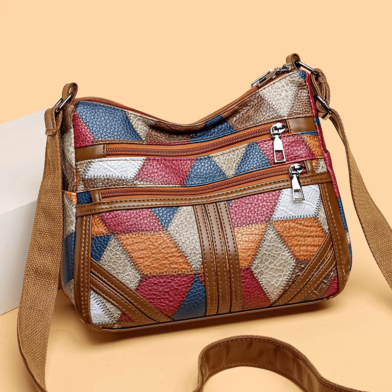 Maxy Multi-Layer Large Capacity Neutral Casual Shoulder Leather Women Bag