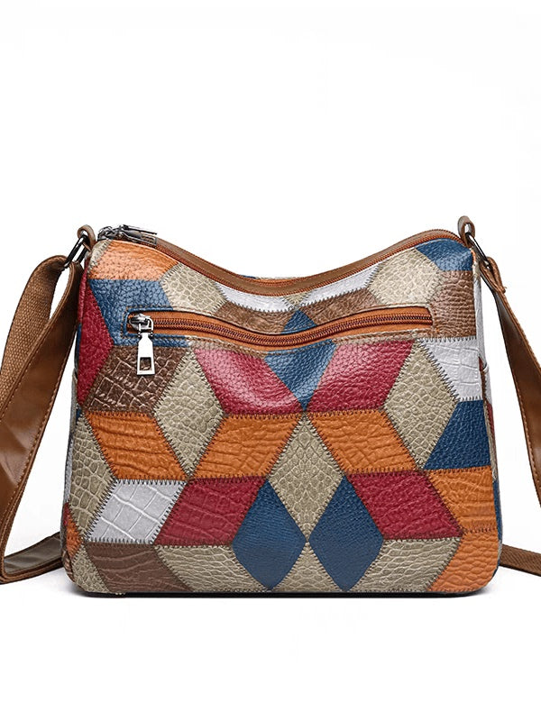 Maxy Multi-Layer Large Capacity Neutral Casual Shoulder Leather Women Bag