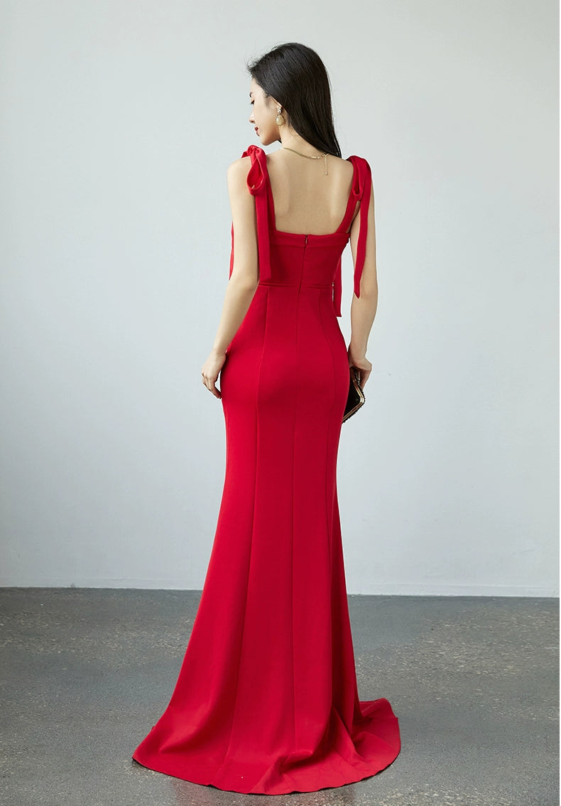 Amay Tied Slim Fit Slimming Banquet Celebrity Same Evening Dress