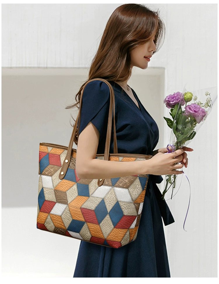Maxy Texture Soft Leather Big Bag Female Spring/Summer New Arrival Large Capacity Shoulder Bag Fancy Tote Versatile Handbag