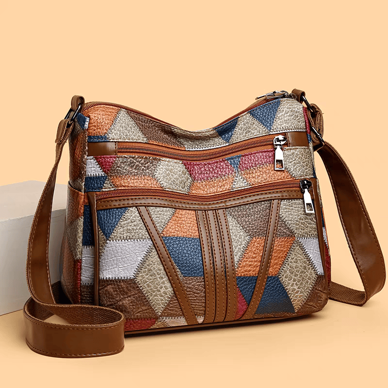 Maxy Multi-Layer Large Capacity Neutral Casual Shoulder Leather Women Bag