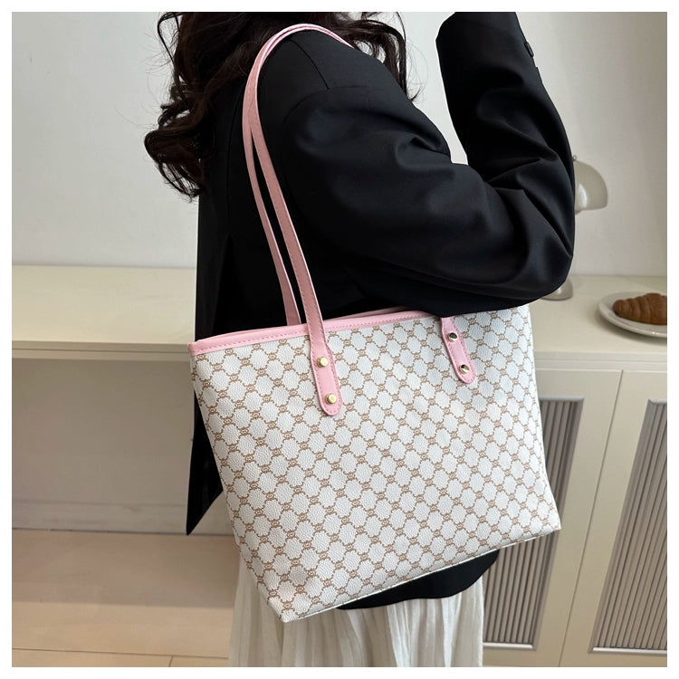 Maxy Retro Print Spring Big Bag New Trendy Beautiful Korean Style Women's Bag Shoulder Bag Commuter Large Capacity Tote Bag