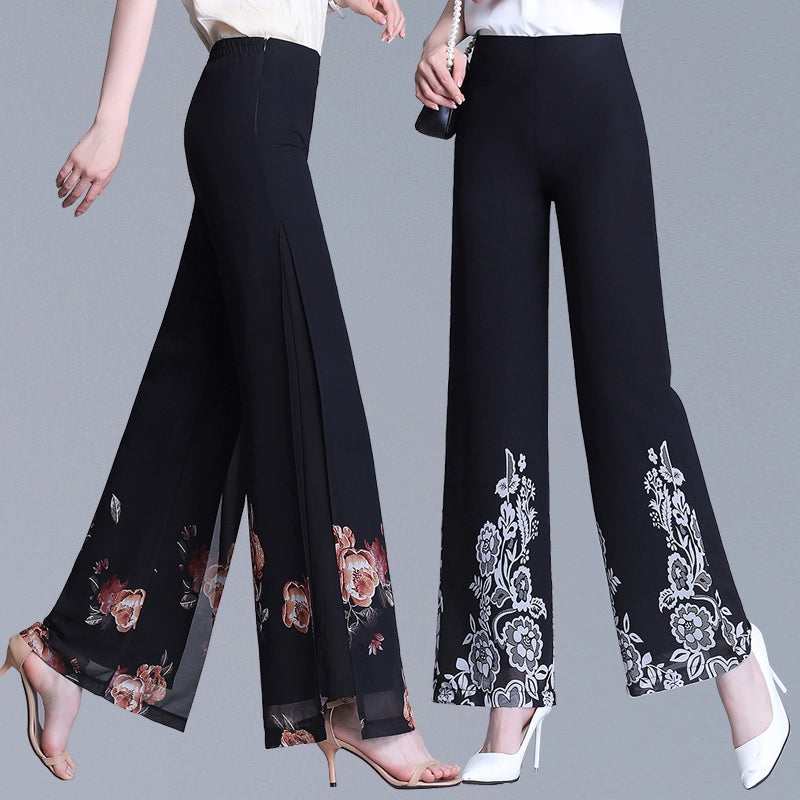 Maxy Double-Layer Chiffon High Waist Loose Square Dance Loose Pants