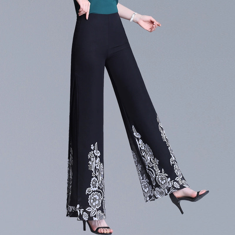 Maxy Double-Layer Chiffon High Waist Loose Square Dance Loose Pants