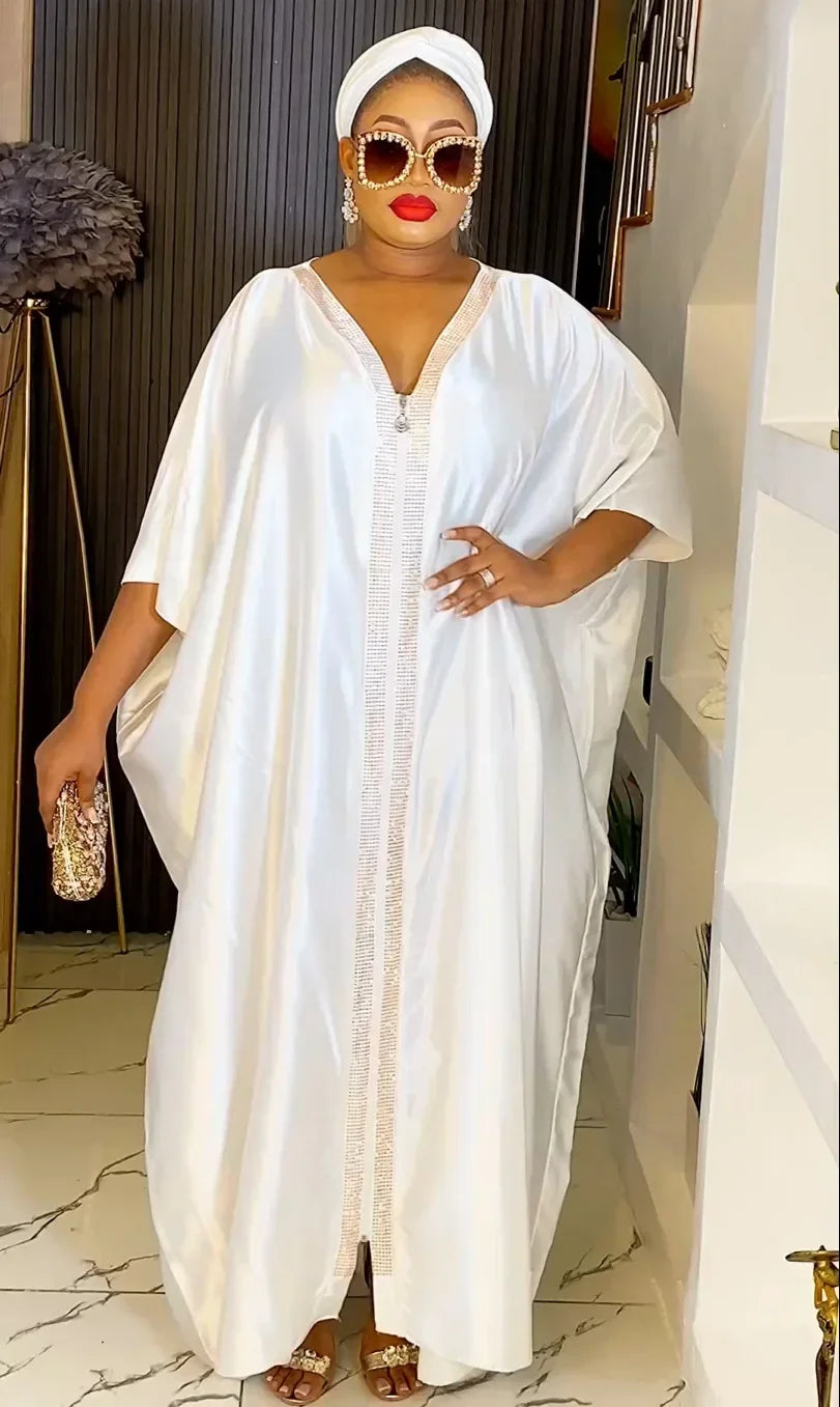 Babs White Dresses For Women Dubai African Party Evening Gown Turkey Wedding Boubou Ankara Robe Africa Clothing