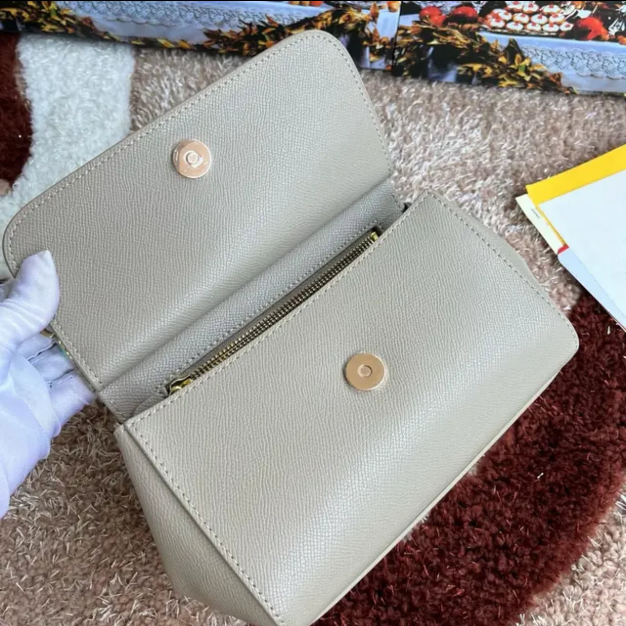 Maxy New Handprint Cowhide Bags For Women Luxury Designer Shoulder Bag Fashion Ladies Handbags