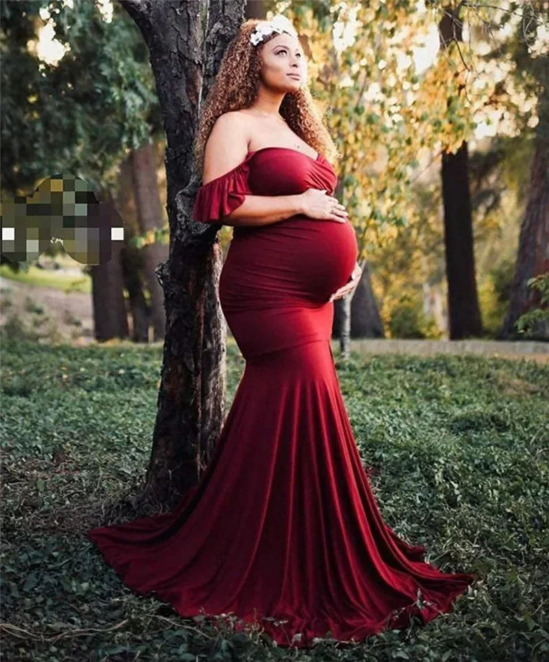 Elegant Maternity Gown Lace Macy Dress Pregnant Women Clothes Photography Pregnancy Dress Maternity Dresses for Photo Shoot