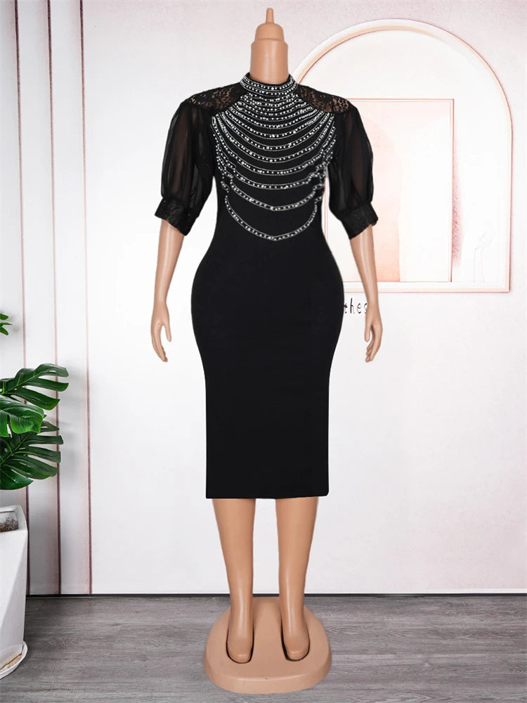 Babs Dresses For Formal Occasions African Women Wedding Party Evening Gown Africa Clothing Office Ladies Elegant Overalls Outfit