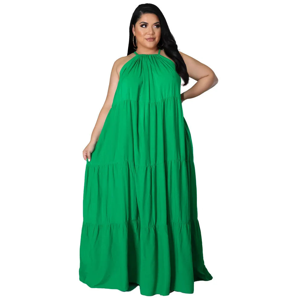 Maxy Women's Dress Plus Size Summer Holiday Clothing Wholesale Sexy Casual Loose Full Length Elegant New Dresses