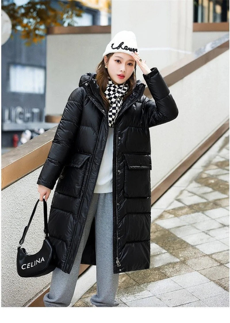 Maxy Temperament Loose Women's Winter New Fashion Korean Down Cotton-Padded Jacket Fat Sister Slim Keep Warm Cotton-Bread Service