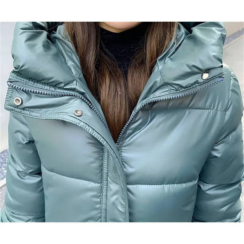 New Gracy Winter Women Jacket Warm Parkas Female Thicken Coat Cotton Padded Parka Long Hooded Outwear Loose Women Snow Jacket 4XL