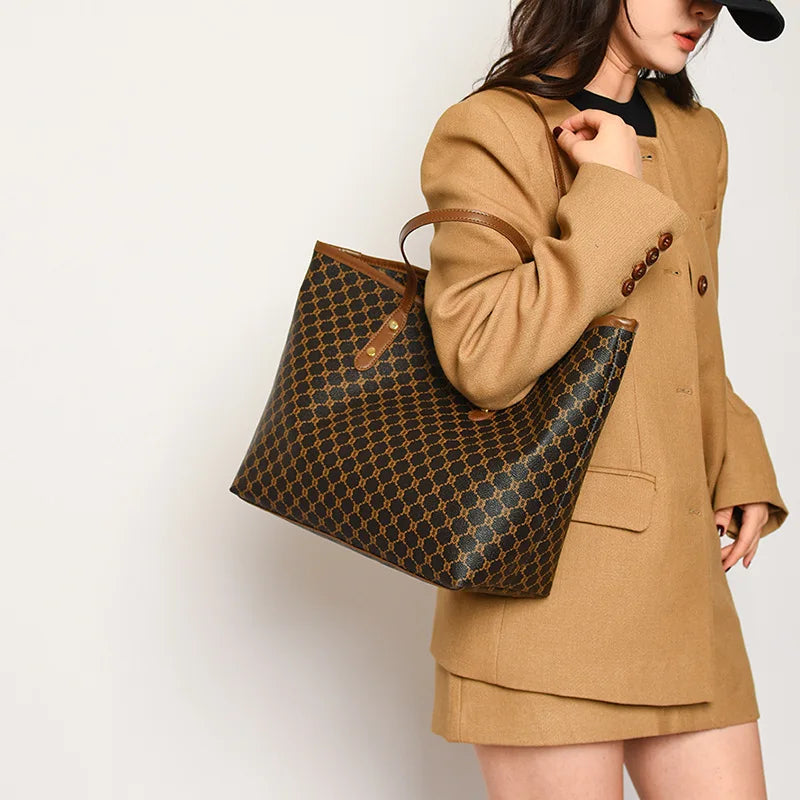 Maxy High End High-capacity Bag for Women, New Trendy Tote Bag, Versatile Commuting Texture Portable Shoulder Bag
