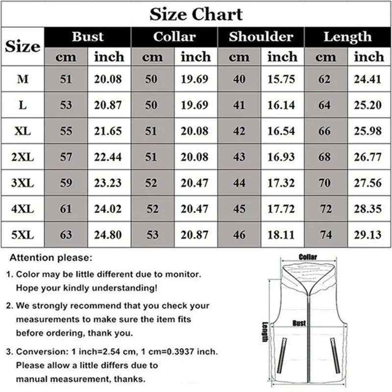 Visco Men's Custom Your Logo Zipper Warm Vest Casual Sports Stand Collar Sleeveless Jacket Winter Down Vest