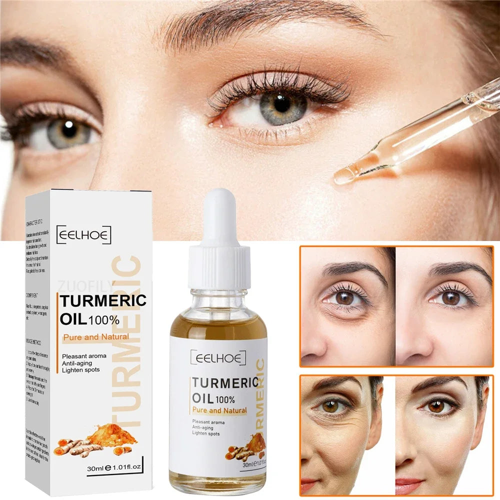 Babs New Turmeric Oil Glow to Facial Lightening Brightening Serum For Black Brown Skin Leg Hand Body Whitening for Dark Skin 10/30ml