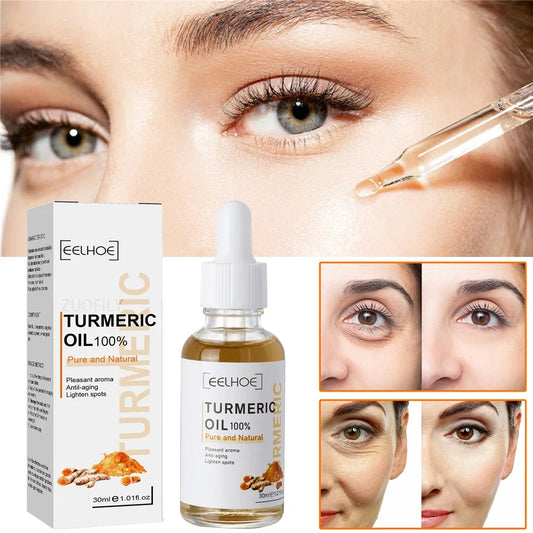 Babs New Turmeric Oil Glow to Facial Lightening Brightening Serum For Black Brown Skin Leg Hand Body Whitening for Dark Skin 10/30ml