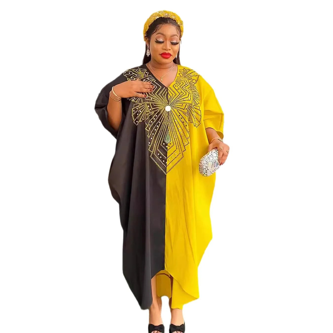 Gracy's Dresses for Women Traditional Africa Clothing Dashiki Ankara Outfits Gown Robe Muslim Kaftan Maxy Long Dress