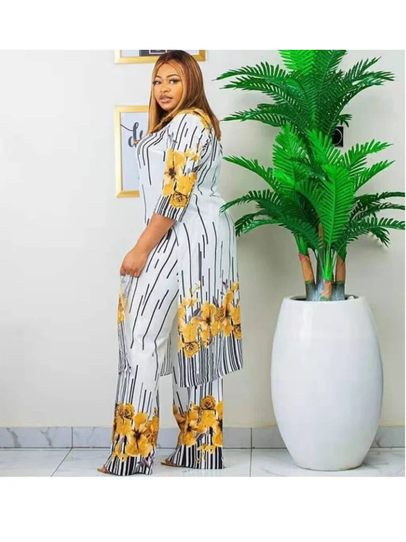 Maxy New Fashion Suit (Dress and Trousers) for Lady - Sexy and Elegant African 2 Pieces Clothing Set